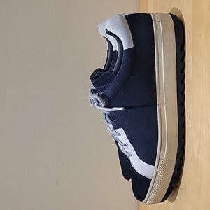 Salvatore Ferragamo Blue Nubuck / White Leather Sneakers